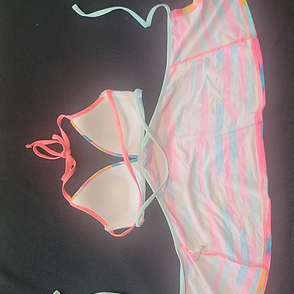 Colorful Striped Tankini Set - Picture 3 of 4